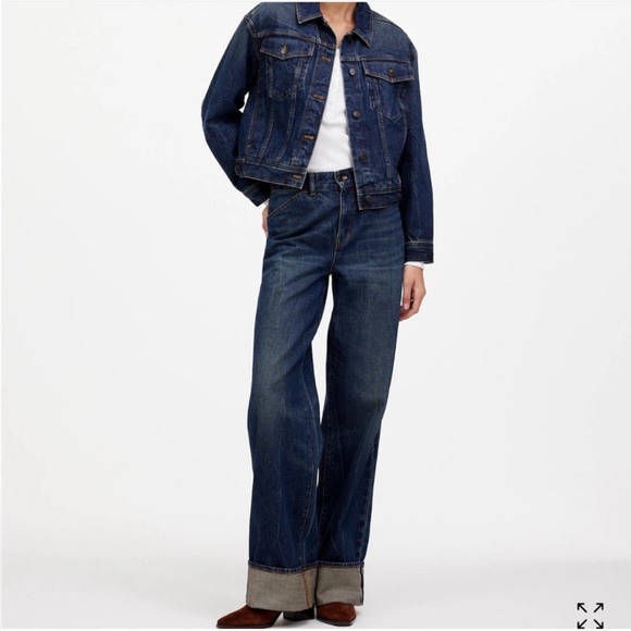 Madewell x Kaihara Denim Superwide-Leg Jeans in Karney Wash - Picture 2 of 6